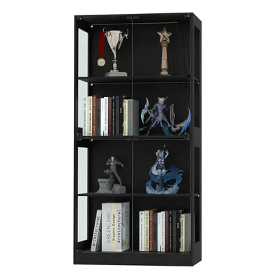 Produktbild von Puluomis Vitrine Vitrinenschrank aus Glas mit Sensorlicht & grifflosem Design, 80 x 35 x 165 cm, Präsentation für Wohnzimmer, Schlafzimmer und Küche
