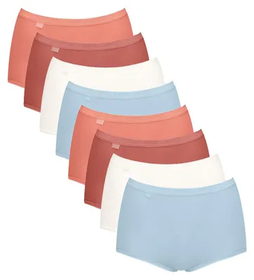 Produktbild von sloggi Damen Midislip 8-Pack Basic+ Maxi - MULTIPLE COLOURS 22 - Größe 52