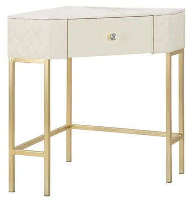 Obrázok produktu pre FURNLUX Konzolový stolík Sharon White 85 cm / Hlavná farba: biela / Rozmery: 85 x 77 x 60 cm