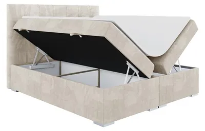 Produktbild von Bett Luxus Schlafzimmer Doppelbett Textil Polster Design Möbel Boxspringbett