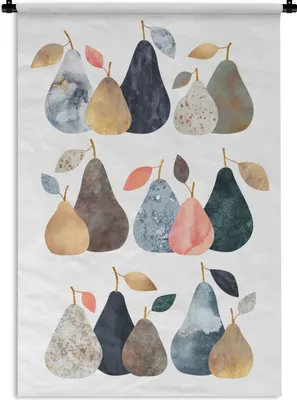 Produktbild von MuchoWow® Wandteppich Wandbehang Birne - Pastell - Obst - Design 120x180 cm Tapisserie Dekoration Wandtuch - Schlafzimmer - Dekorationen für das Haus