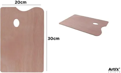 Produktbild von Rechteckige Holzmalerpalette 20 x 30 cm – Artix