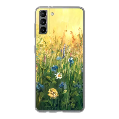 Produktbild von MuchoWow® Handyhülle Schutzhülle Hülle für Samsung Galaxy S21 Plus Blumen - Aquarell - Sonne Silikon Softcase Handy Hülle - Handy-Tasche