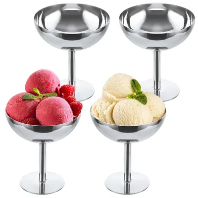 Immagine prodotto di Solidchoice - Set di 4 coppette in acciaio inossidabile per dessert e insalate di frutta