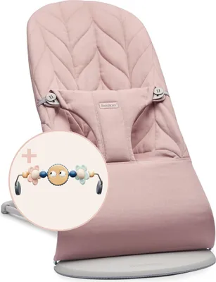 Produktbild von BabyBjörn Babywippe Bliss Gewebte Blütenblattdecke mit Spielbogen Freche Augen Pastell – Altrosa
