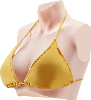 Immagine prodotto di Protesi mammaria in silicone VEVOR, coppa D, collo alto, per travestiti, riempita di silicone, per transgender, cosplayer, drag queen, avorio