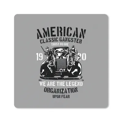 Produktbild von MuchoWow® Mauspad Mousepad Mancave - Auto - Waffen - Amerika - Vintage 30x30 cm - Mousepads - Maus Mat - Pad - Mausunterlage - Gaming