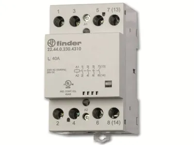Produktbild von Finder 22.44.0.230.4310, Grau, 40 A, CE, 50 - 60 Hz, -5 - 55 °C