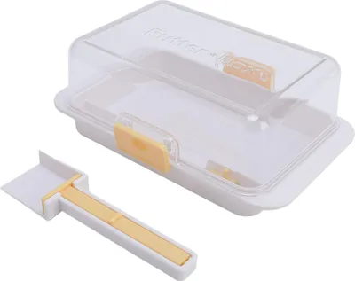 Produktbild von Luftdichte Butterdose Wiederverwendbarer, spülmaschinenfester Butterhalter mit Schneidwerkzeug für 500g Käse