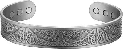 Produktbild von Offenes Armband für Frauen, verstellbares Manschettenarmband aus Zinklegierung, reduziert Müdigkeit, Muskelverspannungen, Gelenkschmerzen, Linderung von Entspannung, Damen-Armreif