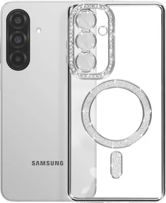 Image de Avizar, étui en diamant pour Samsung Galaxy A26 MagSafe bordé de strass, argenté