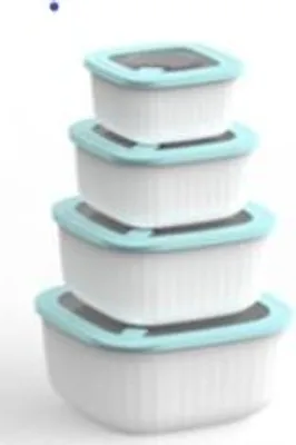 Produktbild von Frischhaltedosen-Set, 4-tlg., rund, blau