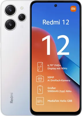 Produktbild von Redmi 12 4GB + 128GB Polar Silver Smartphone