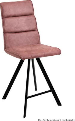 Produktbild von Thekenstuhl (8er-Set) Delfina 47x109x60 Schwarz/Rosewood