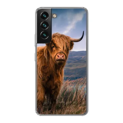 Produktbild von MuchoWow® Handyhülle Schutzhülle Hülle für Samsung Galaxy S22 Schottischer Highlander - Berg - Wasser - Natur - Kuh Silikon Softcase Handy Hülle - Mobiltelefonhülle