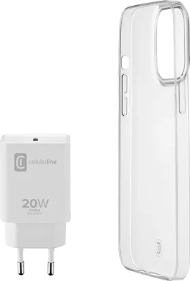 Produktbild von Cellularline STARTER KIT - iPhone 13, Cover, Apple, iPhone 13, 15,5 cm (6.1"), Weiß