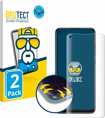 Produktbild von 2x BROTECT Fullscreen Schutzfolie für Xiaomi Redmi Note 9 Displayschutz Folie Fullcover Klar Transparent