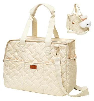 Obrázok produktu pre Prepravná taška pre psov do 5 kg, priedušná, skladacia, s bezpečnostným pásom, rozmer 41x30x18 cm