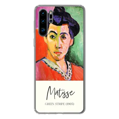Produktbild von MuchoWow® Handyhülle Schutzhülle Hülle für Huawei P30 Pro Matisse - Grüner Streifen (1905) - Alte Meister Silikon Softcase Handy Hülle - Schutzdeckel