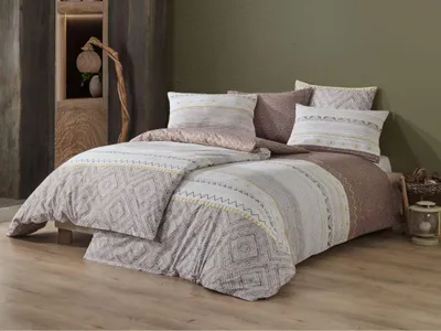 Obrázek produktu pro Povlečení francouzské bavlna 240x220,70x90 Roma hnědá