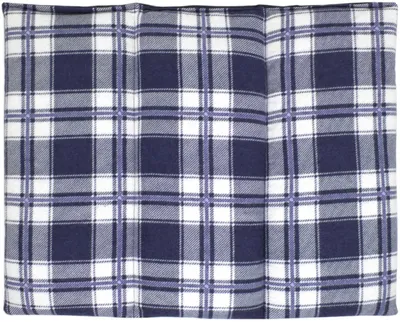 Produktbild von GIRAFFENLAND Traubenkernkissen groß 40x30cm - 3-Kammer - Flanell karo-blau - Wärmekissen - Körnerkissen