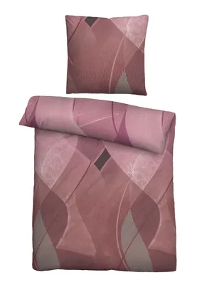 Produktbild von Biberna Feinbiber Bettwäsche 0006726-140 Größe 135x200 cm 80x80 cm altrosa