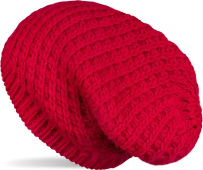 Produktbild von styleBREAKER Uni Strick Beanie Mütze grob gestrickt, Slouch Longbeanie, Grobstick Winter Strickmütze 04024158