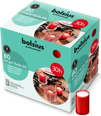 Immagine prodotto di Ricarica Bolsius Relight Rossa 30 ore (80 pezzi)