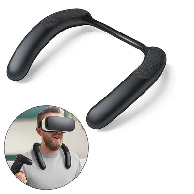 Produktbild von Nackenlautsprecher, Bluetooth 5.3 Kabelloser Halslautsprecher, 3D-Stereo-Surround-Sound, integriertes Mikrofon, Schwarz