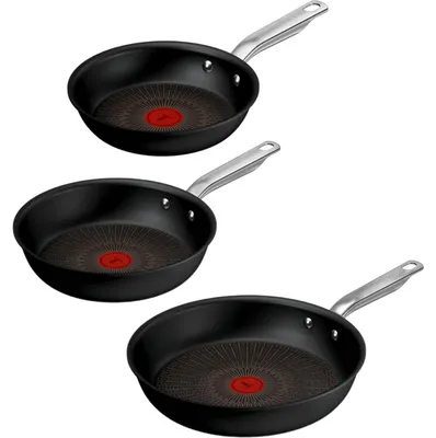 Produktbild von Tefal G33491, Frittierset, Schwarz, Aluminium, Thermosignal, Keramik, Elektro, Gas, Halogen, Induktion, Frankreich