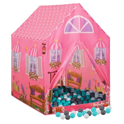 Image de vidaXL Tente de jeu pour enfants avec 250 balles Rose 69x94x104 cm