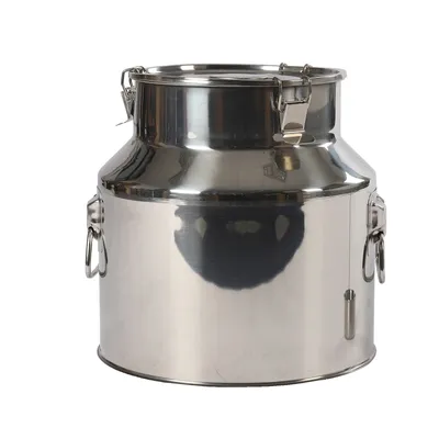Image de Récipient de conservation scellé en acier inoxydable, Fermeture étanche à l'air, Facile à transporter , 22 L