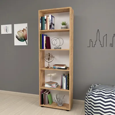 Immagine prodotto di Libreria 'Vara' a 5 ripiani 172 x 55 x 20 cm effetto rovere