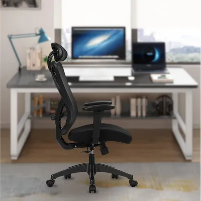 Image de Chaise de bureau ergonomique avec dossier en mesh – Chaise de bureau réglable – Capacité de charge de 150 kg