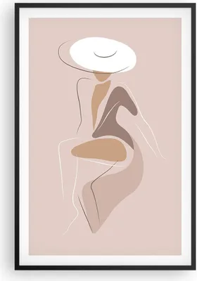 Produktbild von Gerahmtes Poster - Schwarzer Rahmen - Buntstift Frau Hut - 61x91,5 cm - Wand Bild - Wanddeko - Wandbilder - Kunstposter - Wandposter - Bilderrahmen - Bilder - Kunstdruck - P2BPA61x91-4773