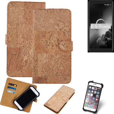 Produktbild von K-S-Trade Hülle kompatibel mit Alcatel 1X (2019)  Kork Handyhülle Cover  Schutzhülle TPU Case Bumper in Hellbraun, (1x)