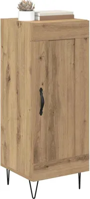 Zdjęcie produktu dla vidaXL Artisan kredens dębowy 34,5 x 34 x 90 cm drewno kompozytowe i żelazo