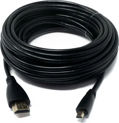 Zdjęcie produktu dla Kabel SYSTEM-S HDMI 1.4 10 m z wtyczką micro na wtyczkę micro w kolorze czarnym