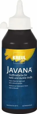 Produktbild von KREUL Javana Stoffmalfarbe für helle und dunkle Stoffe Schwarz 250 ml