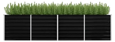 Produktbild von Hochbeet Anthrazit 320x80x77cm aus verzinktem Stahl