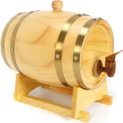 Image de tonneau à vin en bois de 3 litres Tonneau à whisky en chêne Tonneau à liqueur,Costume pour la maison, le bar, la fête et le banquet, cadeau d'anniversaire pour elle/lui,Quality Whisky