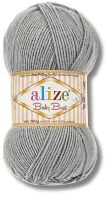 Productafbeelding van Alize 1x 100g Baby Best garen, anti-pluis, effen kleur, geschikt voor haken en breien (344)