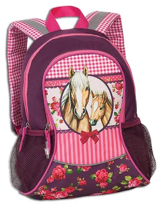Immagine prodotto di Fabrizio Kita Zaino Cavallo Bambini Cavalli viola check poliestere tempo libero ORI212V
