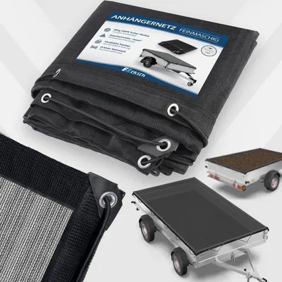 Immagine prodotto di Rete portapacchi a maglia fine, dimensioni 1,5x2,2 metri, colore nero, peso 180 g/m², con corda di tensionamento