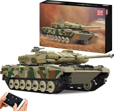 Productafbeelding van Bouwstenen Tank - Militair Voertuig Set - Model Bouwen - Geavanceerde Afstandsbediening - 1091 Stukjes - Groen