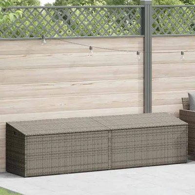 Immagine prodotto di Baule da Giardino Grigio 220x50x58 cm in Polyrattan