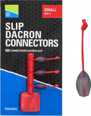 Zdjęcie produktu dla Preston SMALL SLIP DACRON CONNECTOR - czerwony - elastyczny łącznik do drążków na wędkę