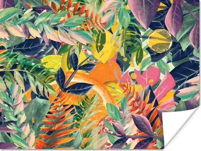 Produktbild von MuchoWow® Poster Blumen - Dschungel - Tropisch 120x90 cm - Wandbild