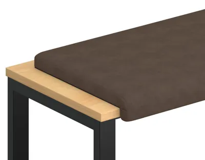 Obrázek produktu pro vidaXL Polštář na banket, mikrovlákno, hnědý, hloubka 35 cm