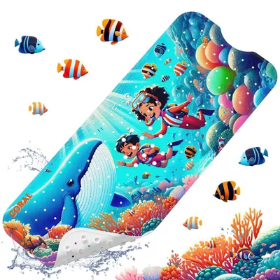 Produktbild von Badewannenmatte Kinder 100x40cm rutschfest antibakteriell H-koralle